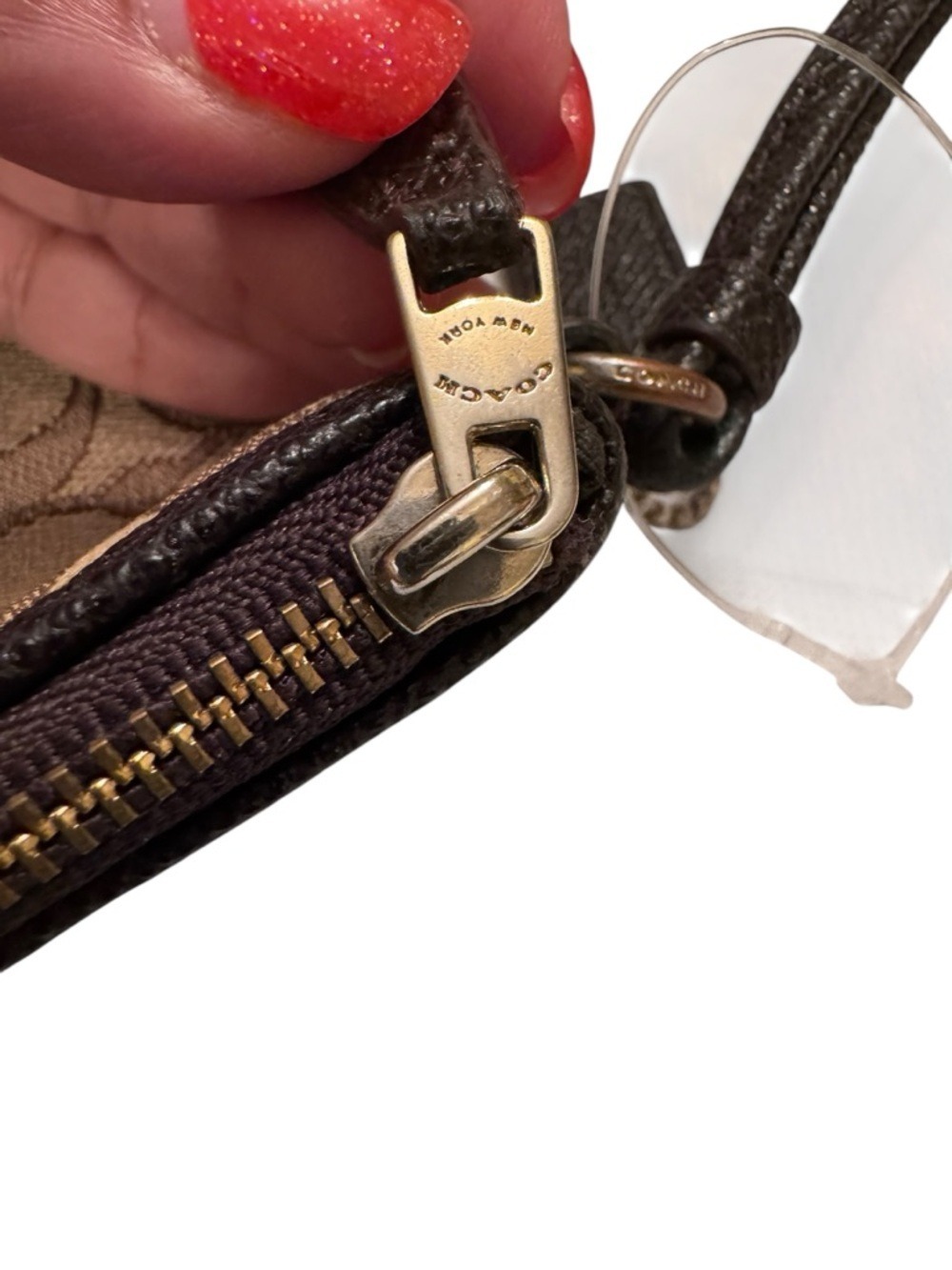 Coach Corner Zip Wristlet - Picture 7 of 13